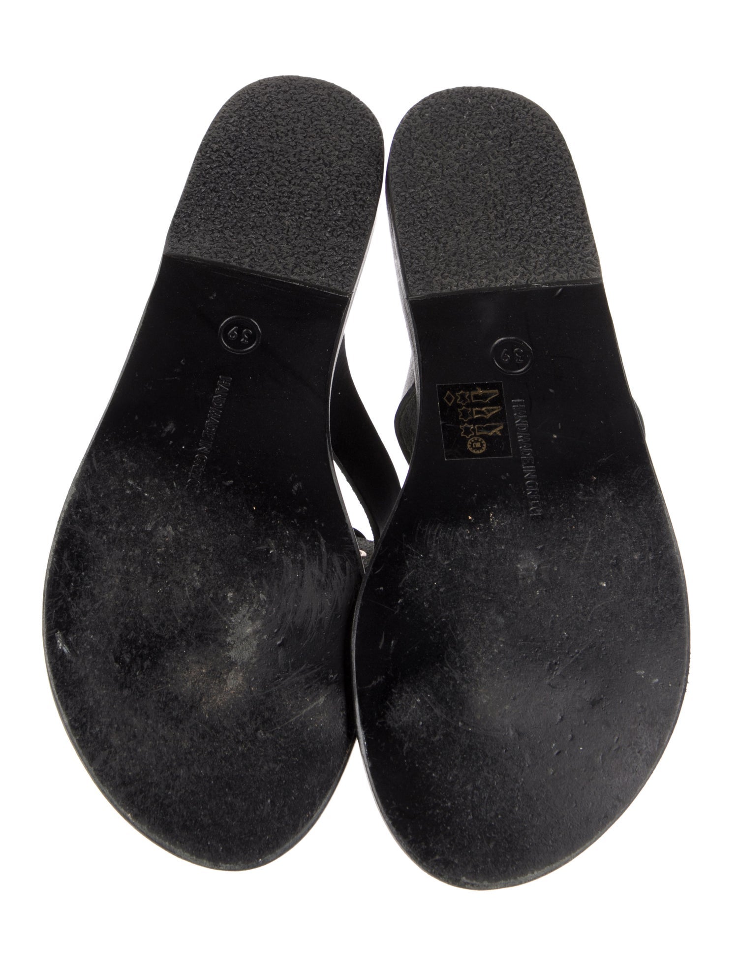 Ancient Greek Sandals Leather T-Strap Sandals